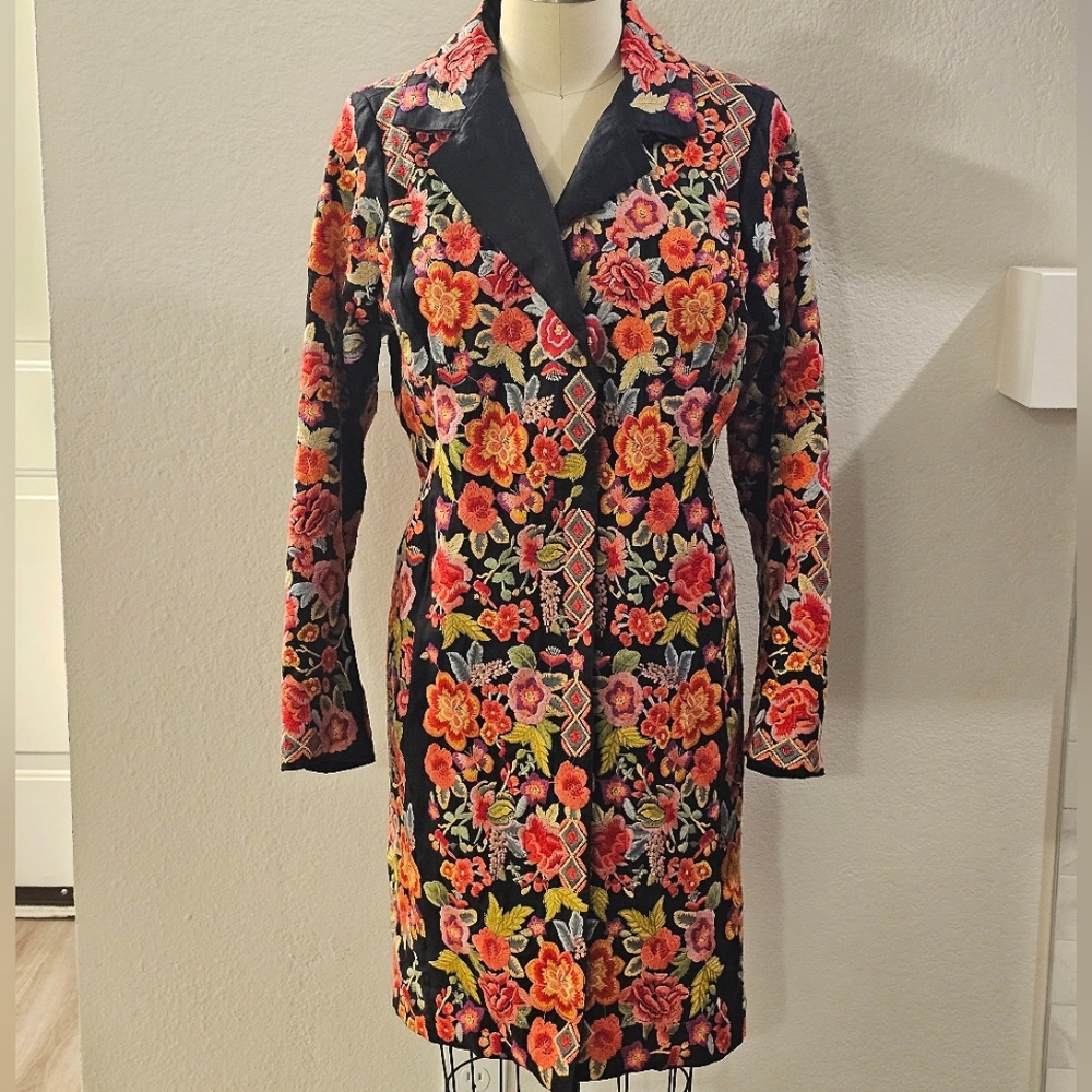 Johnny Was Biya Embroidered Coat *Rare